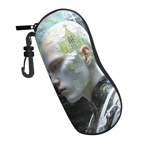 Portable Leather Glasses Case Anti-pressure Glasses Bag Coin Purse Storage Bag Suitable for Men and Women - color: D