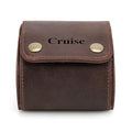 Personalized Custom Name Watch Case Roll Organizer, Genuine Leather Travel 1-Watche Case For Watch/Bracelet (03 Coffee) - color: 03 Coffee