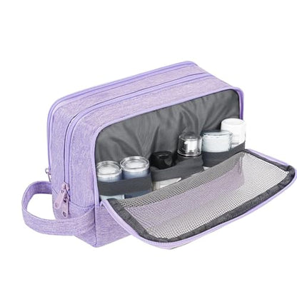 Toiletry Bag for Men Hanging Dopp Kit Water Resistant Shaving Bag Small Toiletry Bag for Traveling (Denim Pure Purple) - color: Denim Pure Purple