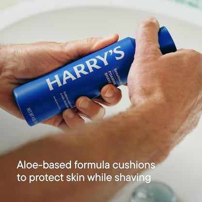 Harry's Original Shaving Kit for Men - Razor Handle, 5 Razor Blade Refills, Foaming Shave Gel, Travel Blade Cover - TSA Approved Travel Essentials - German Engineered - Chrome Edition - style: Chrome