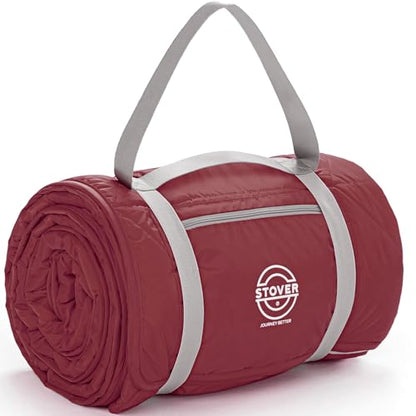 STOVER Large Waterproof Outdoor Stadium Blanket- Extra Thick Soft Fleece Camping Blanket for Travel, Picnics, Sports, 79"x55", Warm, Windproof, Sand-Proof, Lightweight, Packable (Game Day Crimson) - color: 01 - Game Day Crimson