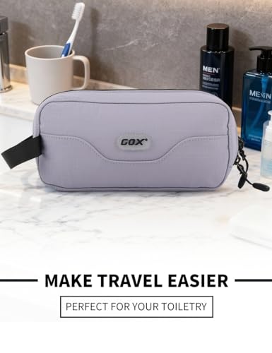 GOX Small Travel Toiletry Bag, Dopp Kit Case For Men, Multifunction Cosmetics Organizer Pouch (Lavender Purple) - color: Lavender Purple