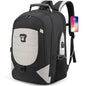 Tzowla Travel Laptop Backpack for Men&Women,17.3" Computer Water Resistant Anti Theft TSA Friendly Backpacks with Lock and USB Charging Port,College Business Work Hiking Bookbag Daypack,Light Grey