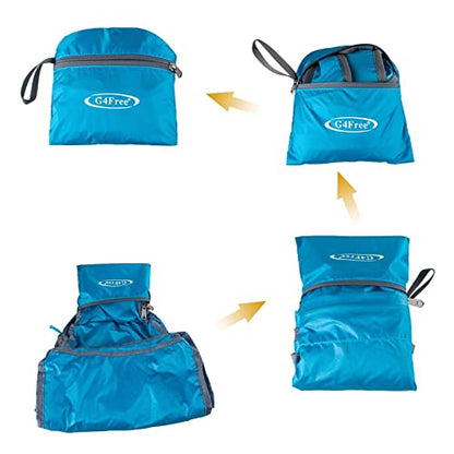 G4Free 20L Lightweight Packable Backpack Travel Hiking Daypack Foldable Backpack for Men Women - color: A-blue