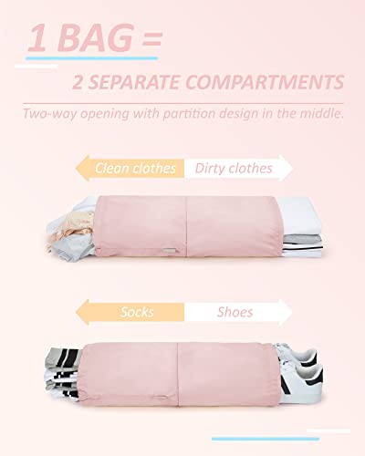 BAGSMART 6 Set /4 Set/2 Set Compression Packing Cubes for Travel, Lightweight Luggage Organizer Bags, Durable Space Saver Bags Travel Essentials - color: Mix-Blush Sky, size: Set of 6