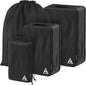 Well Traveled 4 pcs Compression Packing Bags Cubes Set with HybridMax Double-Capacity Design - Packing Cubes for Travel Compression to Maximize Limited Luggage Space, Black - color: Black, size: 4-piece