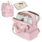 Fasrom Medicine Travel Bag Backpack with Insulated Compartment & Waterproof Mat, Double Layer Pill Bottle Organizer for Prescription, Vitamins and Medical Supplies, Pink (Empty Bag Only) - color: Pink