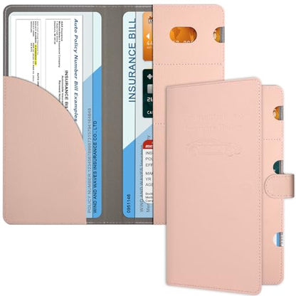 RSAquar Vehicle Glove Box Organizer - Car Document Holder for Cards, Driver License & Essential Documents, JD-Rose Gold - color: JD-Rose Gold