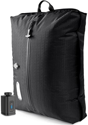 Travel Vacuum Bags with Pump–Electric Wireless Air Pump, Carry-on Size Vacuum bags for Travel, Double Layer for Luggage with IP67 Waterproof (1PC+Pump) - color: Carry-on Size 1PC+Pump