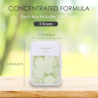 300pcs Portable Hand Washing Soap Sheets, Scented Mini Soap Sheets, Disposable Soluble Soap for Outdoor Travel, Camping, Hiking (Mix) - color: Mix