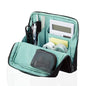 KOKUYO Pencil Case Pouch, Haco-Biz Standing Pen Pouch Bag, Foldable Stand up Pencil Holder Organizer, Large Capacity Portable Pencil Box for Office Supplies, Black x Green (KAHA-HB11D) - color: Black x Green
