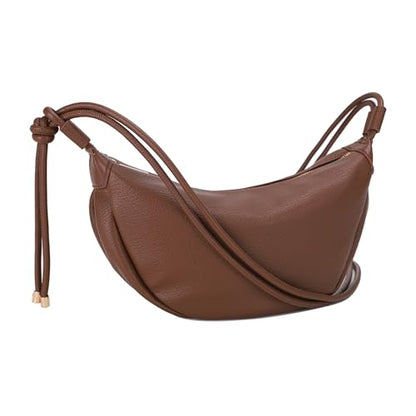 Mali&Lili Hobo Shoulder Bag for Women, Aria Convertible Crossbody Bags for Women, Vegan Leather purses, Shoulder Handbags - color: Chocolate