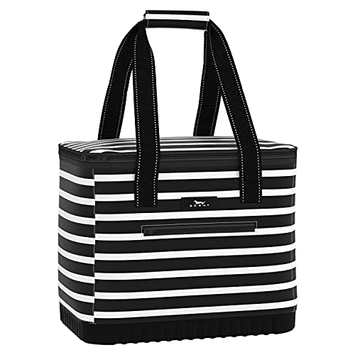 SCOUT The Stiff One - Large, Soft, Lightweight, Insulated Cooler with Hard Bottom, Beach, Family, Travel, Picnic Cooler - color: Fleetwood Black
