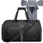 BALEINE Travel Garment Bag, Travel Suit Bag for Men, Water Resistant Carry on Garment Bag for Hanging Clothes, Garment Duffel Bag for Travel Business (Pure Black-Convertible) - color: Pure Black-Convertible