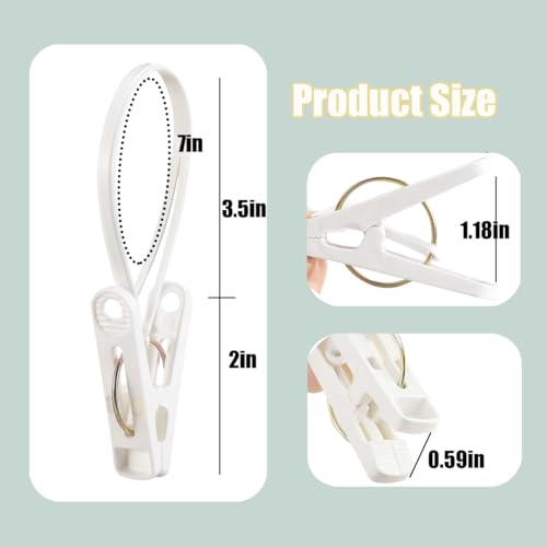 Baby Clothes Pins Pants Hangers Clip, Multi-Purpose Laundry Hooks Hanging Clips Bulk with Plastic Rope for Closet Organizer Hat Sock Bra Bathroom Wardrobe Kitchen Towel Travel Clothing Drying 60Pack