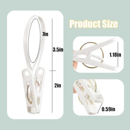 Baby Clothes Pins Pants Hangers Clip, Multi-Purpose Laundry Hooks Hanging Clips Bulk with Plastic Rope for Closet Organizer Hat Sock Bra Bathroom Wardrobe Kitchen Towel Travel Clothing Drying 60Pack