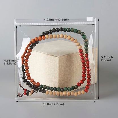 50PCS Storage Bags | Jewelry Bags Clear Plastic Transparent PVC With Zipper Closure, Jewelry Bag (5.11"*5.11") Small Plastic Bags For Jewelry (13 * 13cm 5.11 * 5.11 inch) - color: Clear - 5.11"×5.11"