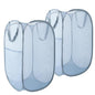 Upgraded 100L Extra Large Collapsible Laundry Baskets, 2 Pack XL Mesh Pop Up Laundry Hamper with Handles, Portable Travel Laundry Basket, Foldable Hamper. Grey. 2V - color: Grey, size: 2-Pack Vertical