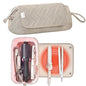 Leudes Hair Tools Travel Bag for Women Heat Resistant Mat for Travel Essentials Hot Tools Straighteners,Flat Irons,Curling Iron,Hot Air Brushes and Hair Dryer Organizer Bags 2 in 1 (Camel) - color: Camel