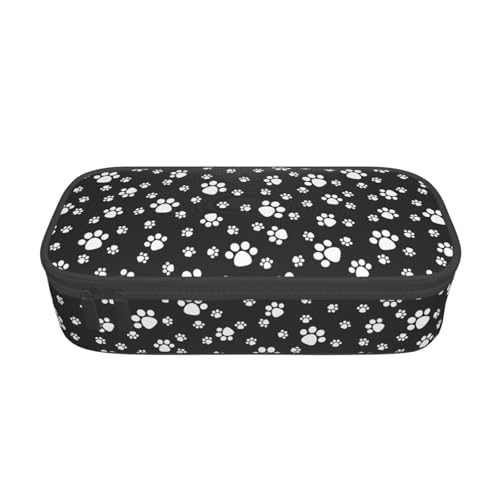 Perinsto Cute Dog Cat Paws Pencil Case Big Capacity Multi Compartment Stationery Box Pencil Pouch Holder Desk Organizer For School Office Home - color: Paws #02
