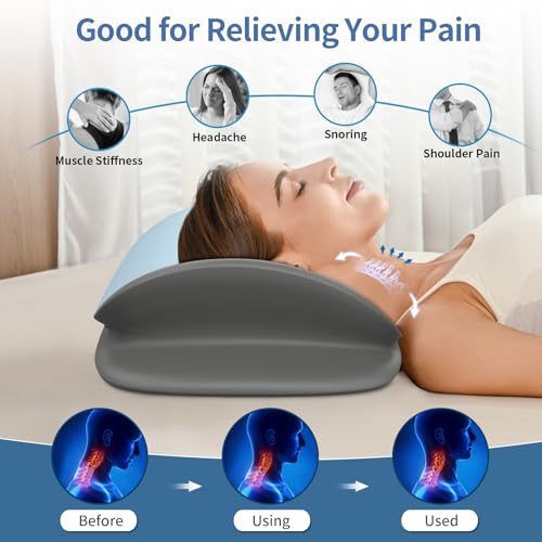 Olumoon Cervical Neck Pillow - Ergonomic Memory Foam Contour Pillows for Side, Back & Stomach Sleepers, Cervical Pillow for Neck Support Sleeping with Breathable Cover