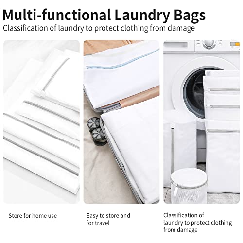 3 Pack Large Mesh Laundry Bags by MDSXO- Fine Durable Lingerie Delicates Bag for Washing Machine 16 * 20 inch [3 Pack] - size: 3L(Teenager Size)