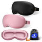 Weighted Eye Mask for Sleeping 2 Pack: Gentle Pressure Blackout Sleep Mask with 3D Contoured Cups, Zero Eye Pressure Sleep Mask for Lash Extensions, Memory Foam Travel Mask, Black Pink - color: Black & Pink (2 Pack)