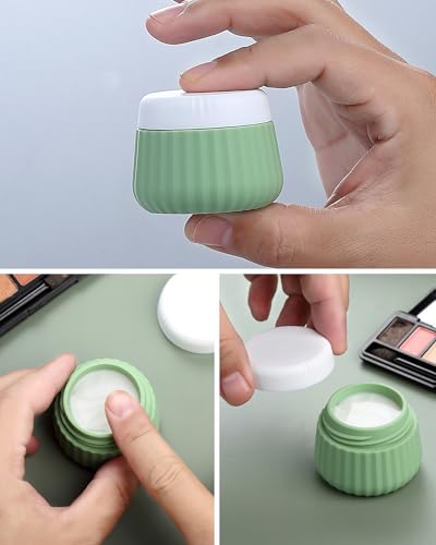 Mrsdry Travel Bottles 8 Pack, TSA Approved 3 oz Travel Containers with Clear Bag, Leak Proof Silicone Squeezable Essentials Jars - color: Water Green, size: Bottle 3oz Jars 1oz