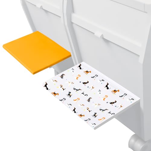 Go-Be Sleeves Airplane Tray Covers for Adults 2-Pack Classics Airplane Tray Covers - Country Hounds/Pumpkin Solid - color: Hounds and Teal Solid