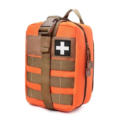 Tactical Medical Utility Pouch Rip Away First Aid Survival Bag for Travel Outdoor Hiking and Emergency Everyday Carry - color: Orange