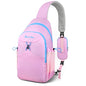 Seektop RFID Anti-Theft Crossbody Bag Sling Backpack for Women & Men, Casual Chest Daypack for Daily Travel - color: Pink
