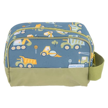 Stephen Joseph, Kids Toiletry Bag, Boys and Girls Toiletry Kit, Travel Bag - color: Green Construction