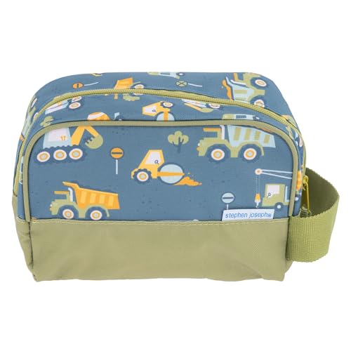 Stephen Joseph, Kids Toiletry Bag, Boys and Girls Toiletry Kit, Travel Bag - color: Green Construction