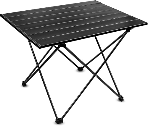 Folding Camping Table – Ultralight Aluminum Portable Table for Camping, Hiking, Backpacking, Picnic, Beach, BBQ – Compact Lightweight Collapsible Travel Side Table for Outdoor, RV, (1) - size: Small
