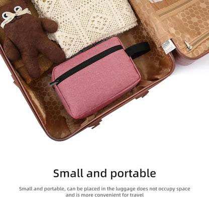 Icramsy Travel Toiletry bag Toiletry bag for women men Hanging Cosmetic bag Travel accessories for Women Men (Dusky pink) - color: Dusky pink