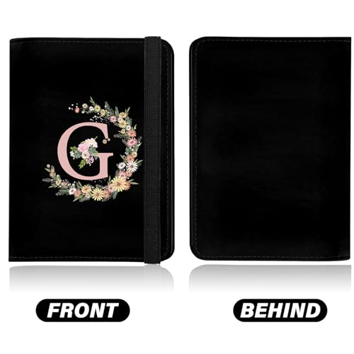 Cute Passport Holder and Holder Combo Passport Cover with RFID Blocking Women Men Compatible Wallet Credit Card Protector (Black-G) - color: Black-G