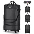 Hanke Suitcases with Wheels Expandable Foldable Luggage Bag Suitcase Collapsible Rolling Travel Bag Duffel Bag for Men Women Lightweight Suitcases without Telescoping Handle, Black - color: Black Upgrade Version