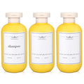 3 PACK Travel Shampoo Bottle, Empty Plastic Squeeze Bottles 6.8oz with Flip Cap, Lotion Container for Toiletries Travel Size Shampoo and Conditioner - color: Yellow, size: 6.8 oz
