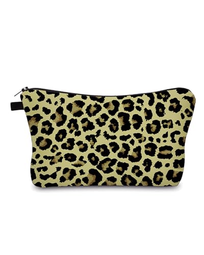 Cute Travel Makeup Bag Cosmetic Bag Small Pouch Gift for Women (Leopard Print) - color: Leopard Print