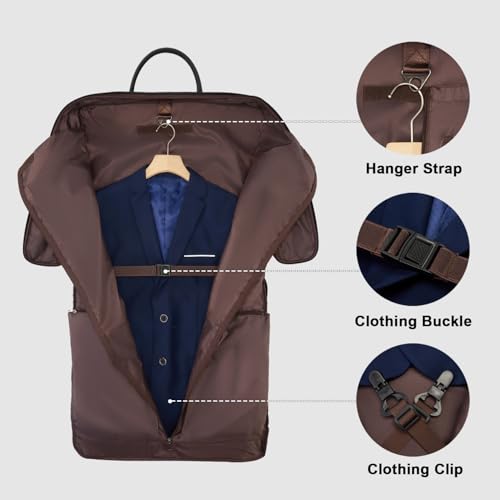 Garment Bag for Travel Large Carry on Garment Bags Men Women | Garment Suitcase Bags - color: Black