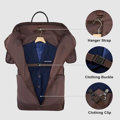 Garment Bag for Travel Large Carry on Garment Bags Men Women | Garment Suitcase Bags - color: Black