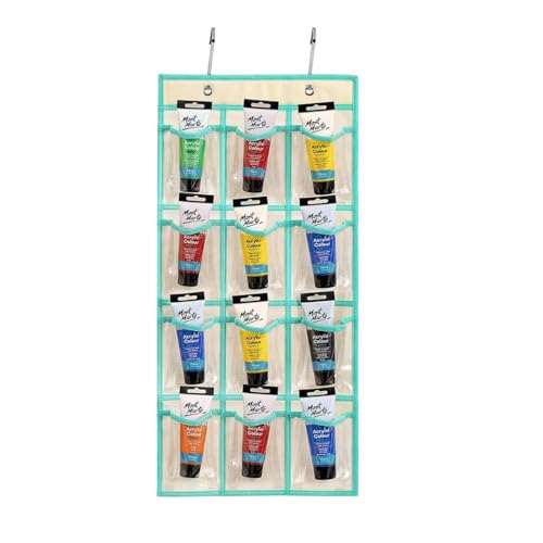 Classroom Pocket Chart For Cell Phones Calculators Over The Door Hanging Closet Underwear Sock Jewelry Organizer Holder 12 Clear Pockets (BEiGE) - color: BEiGE