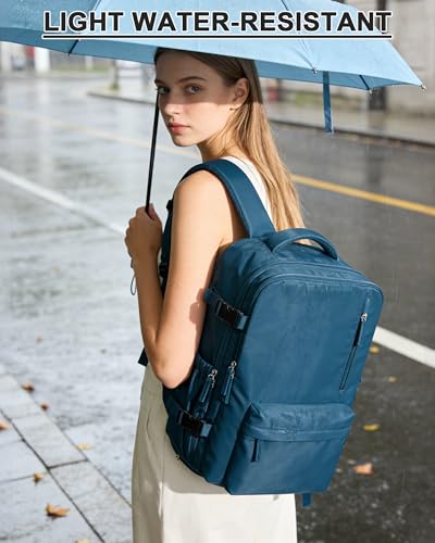 Vacuum Seal Backpack for Travel with Air Pump Compression Daypack Personal Item Carry on Flight Approved Vacpack Laptop Space Saver Bags Storage with Vacuum System Travel Bag Women Men PeacockBlue - color: A7-peacockblue