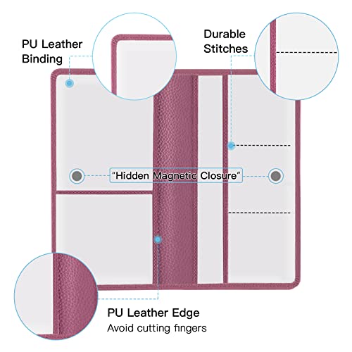 Valardoh Premium Car Registration and Insurance Card Holder, Car Document Holder for Cards, Driver License & other Essential Documents (Purple) - color: Purple