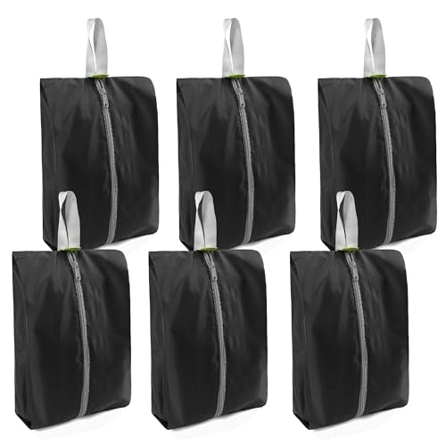 BeeGreen Black Shoe Organizer Set - 6 Pack Shoe Bags For Travel with Zipper Closure and Handle,Stylish and Portable Nylon Shoe Storage for Men and Women's Travel Gifts and Home Storage - style: Black