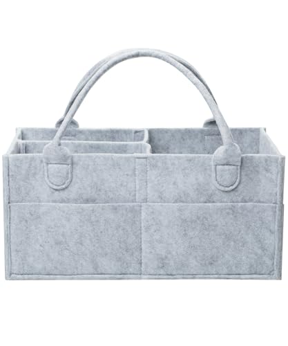 Mr. Pen- Baby Diaper Caddy Organizer, Gray, Large, Nursery Storage Bin and Car Organizer for Diapers and Baby Wipes - color: Gray, size: 1 Pack, Large