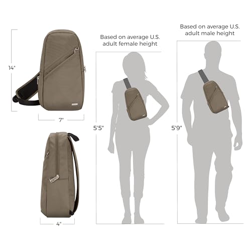 Travelon Anti-Theft Classic Sling Bag - color: Nutmeg