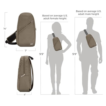 Travelon Anti-Theft Classic Sling Bag - color: Nutmeg