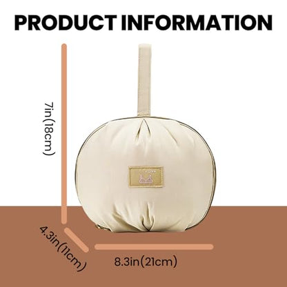 Round Shape Lingerie Storage Pouch (8.3×7Inch) - Skin-Friendly Travel Packing Cube for Underwear/Home Use, Pink - color: Pink