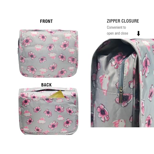 L & FY Hanging Travel Toiletry Bag Women's Cosmetic Organizer Makeup Case Pouch Men's Shaving Kits With Hook, Handle (Cute Rabbit) - color: Cut Rabbit, size: Compact Size
